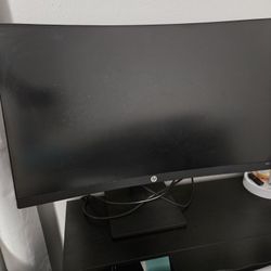 27" Curved HP Monitor With Power Cable