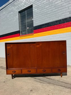Vintage Danish Modern Teak Sideboard Credenza