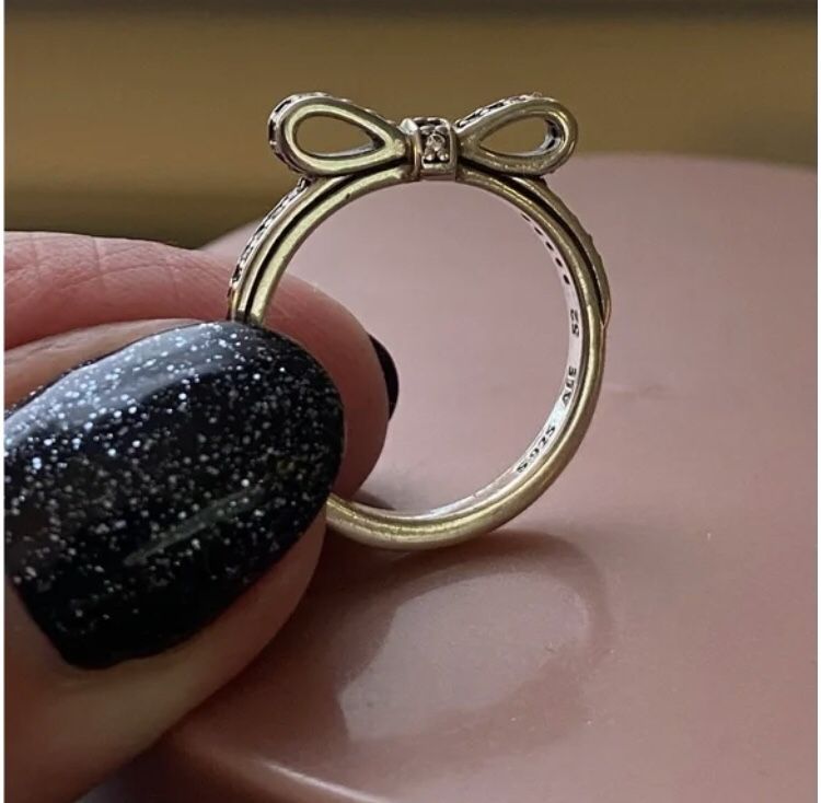 Pandora Silver Bow Ring
