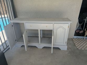 White Wood Buffet Sideboard Cabinet