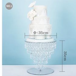Acrylic Cake Stand Bling 35 Cm Width X 35 Cm Height