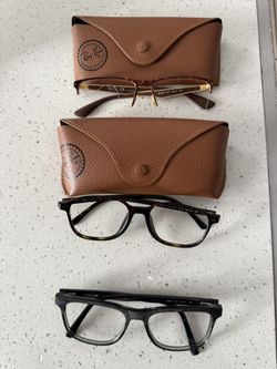 (2) Ray-Ban Frames (No lense) (1) Lacoste Frame (No Lense)