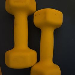 8 Ibs Pair Yellow Hand Weights