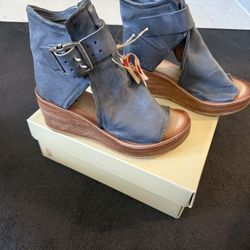 A.S. 98 Maya Ladies Platform Leather Shoe Size 39