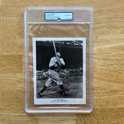Photograph of Babe Ruth With PSA/DNA Certified Autograph Grade “ Gem Mint 10” PERFECT!!