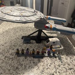Lego Enterprise D and Type 15 Shuttlepod