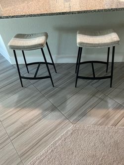 Set of 2 Backless Counter Stools