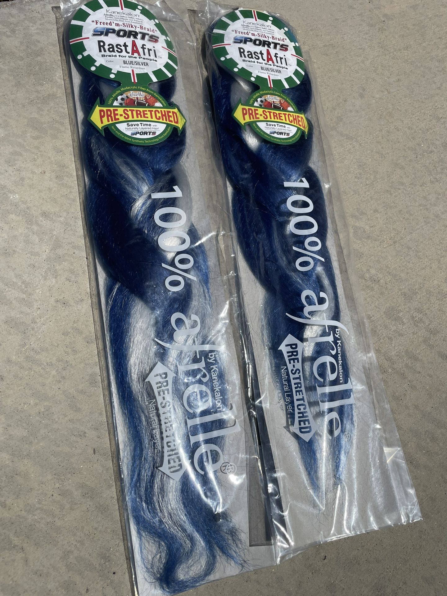 Kanekalon Blue Silver Braid Hair (READ DESCRIPTION)