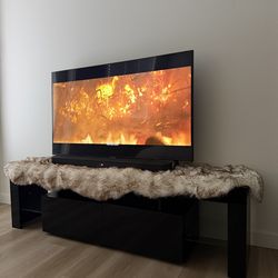 Black TV stand