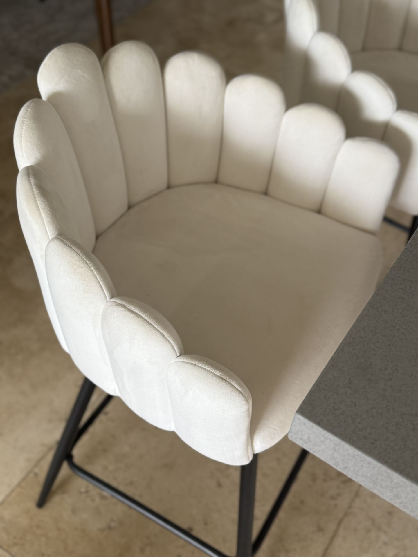 Modern Bar Stools Set of 2, 26" Counter Height Stools