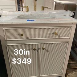 30in Bathroom Vanity With Top And Faucet