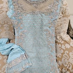 3 Pcs Beautiful Handmade Work Full Embroidery Front And Back