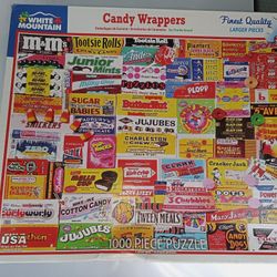 Pre-Owned  White Mountain Candy Wrappers 1000‑piece jigsaw puzzle (2021 edition).