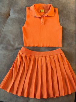 Orange skirt set