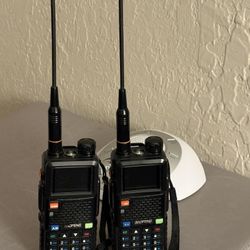 Baofeng UV5R pair vhf uhf dual band ham radios used