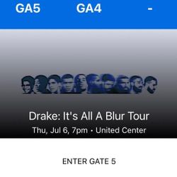 Drake Ticket THUR. 7/6/23