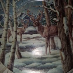 Winter Deer Plate 