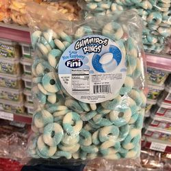 Fini Blue Raspberry Gummi Rings 2.2 LBS