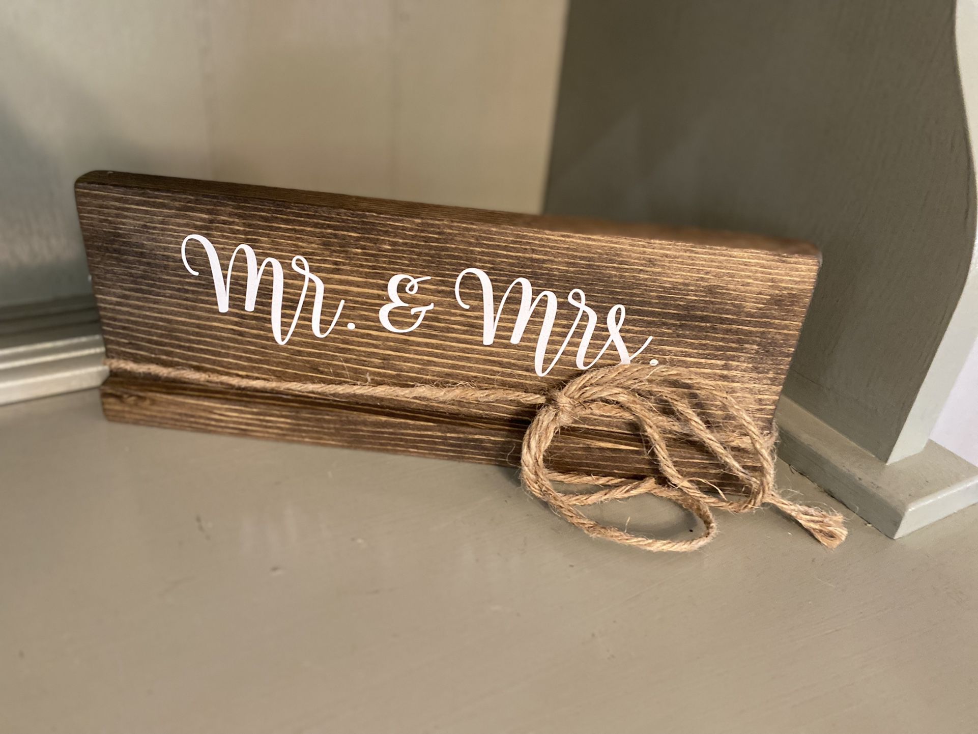 Mr. and Mrs. Sweetheart Table Rustic Wedding Sign