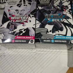 27 Black Bolt/white Flare Booster Bundles Pokemon New Sealed Tcg