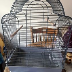 Parakeet And Small Bird Cage