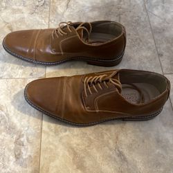 Dexter Comfort Memory Foam Mens Brown Lace Up Oxford Dress Shoes, Size 10.