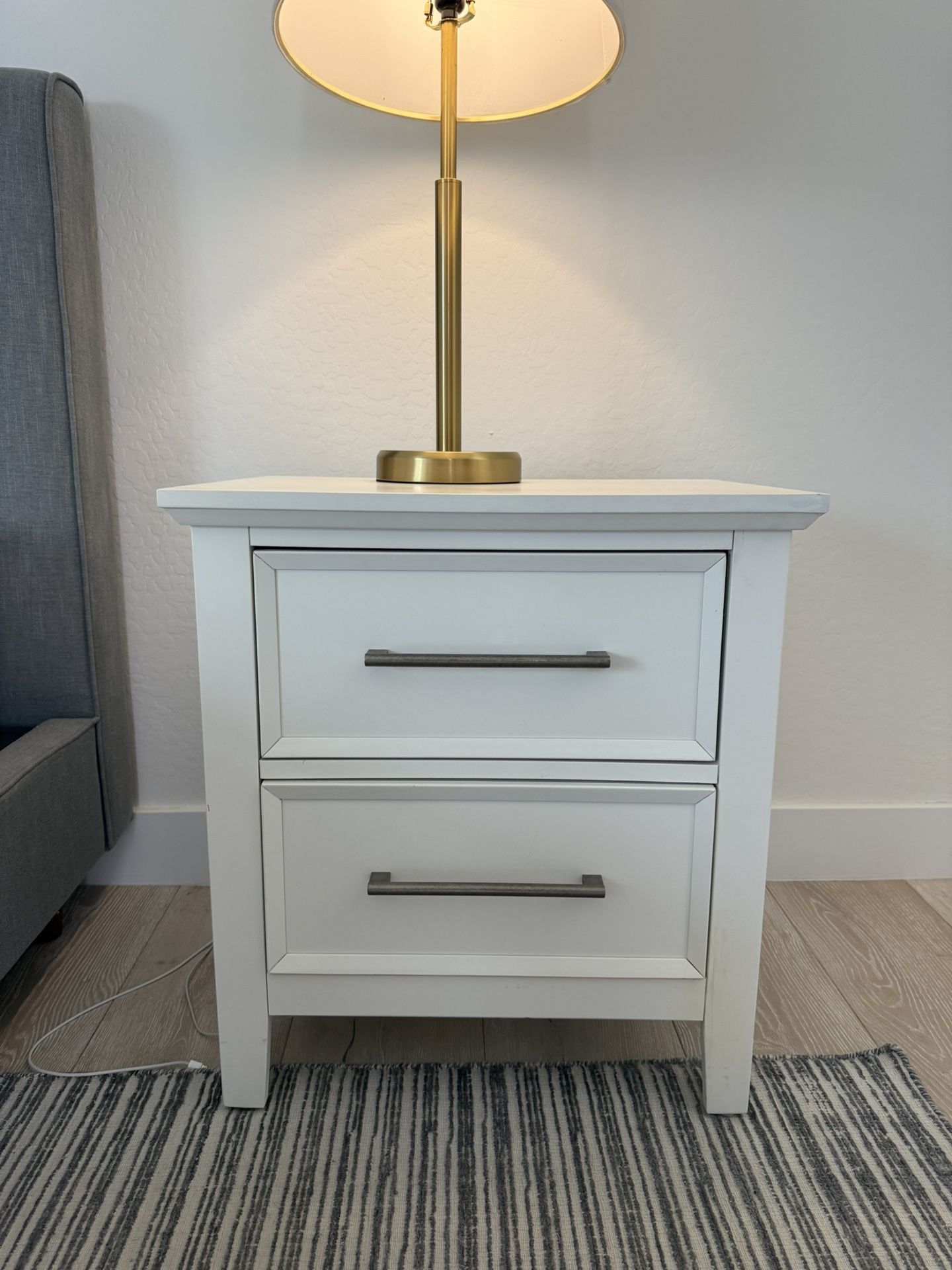 Set Of Two White Nightstands. Perfect Condition.