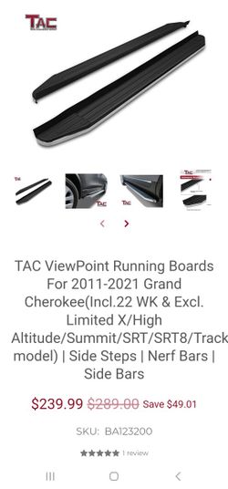 TAC ViewPoint Running Boards For 2011-2021 Grand Cherokee(Incl.22 WK & Excl. Limited X/High Altitude/Summit/SRT/SRT8/Trackhawk/Trailhawk/L model) | Si