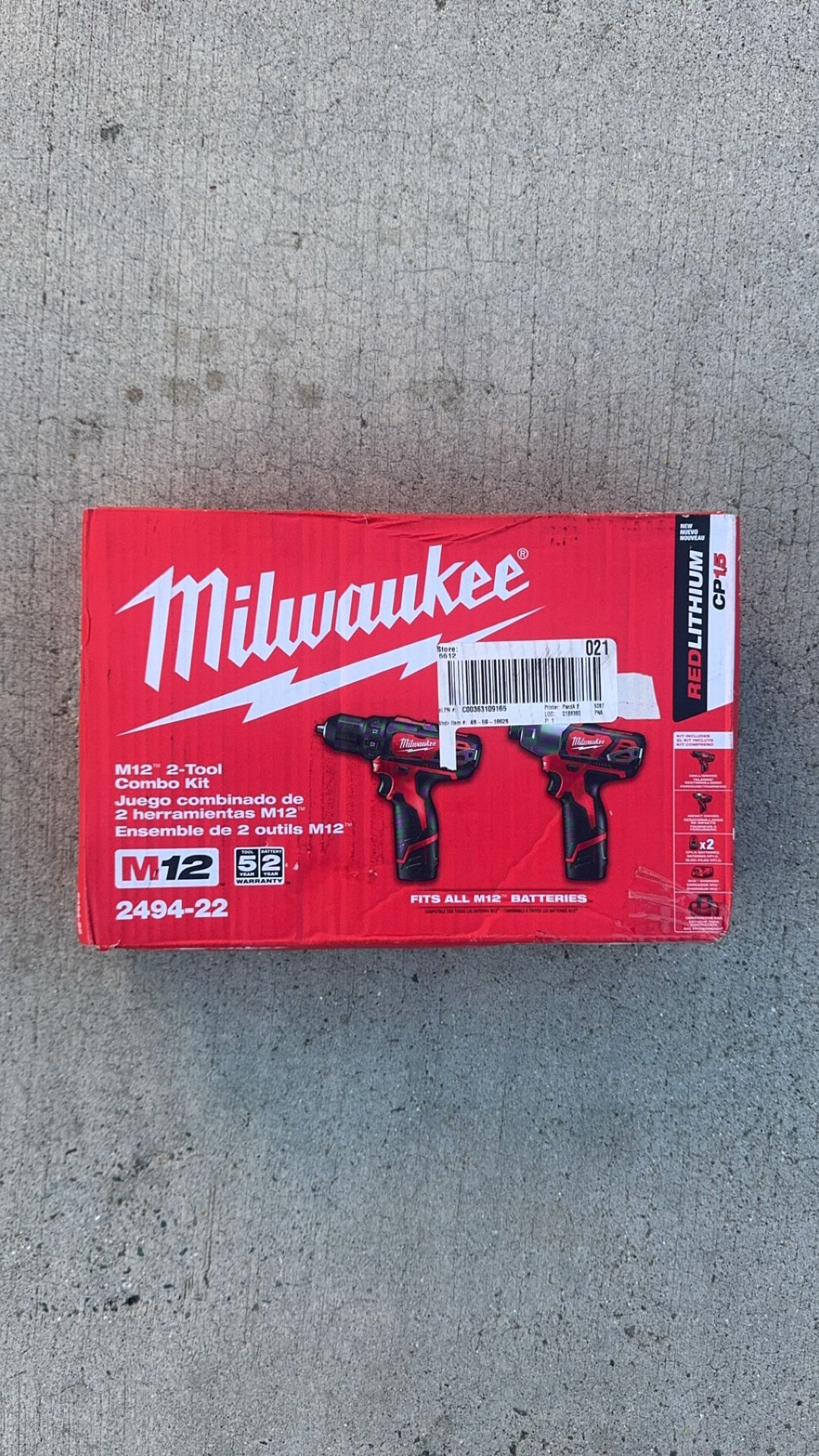 M12 Milwaukee 2-tool Combo Kit