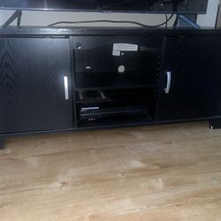 Black wood TV Stand 