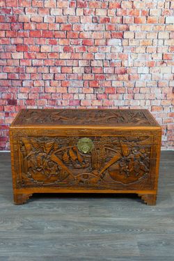 Chinese Carved Trunk - Solid Wood - Delivery Available