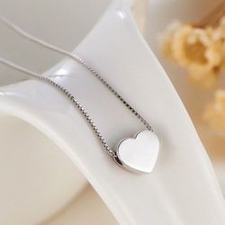 925 Sterling silver necklace heart!