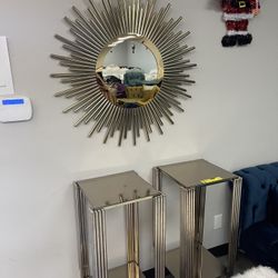 New Console Table 2pc With Wall Mirror - Delivery Available 