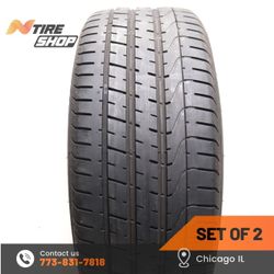 Set of 2 Used  6/32  Summer  255/40R21  102Y  Pirelli  P Zero R01