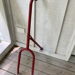 Kids Bike Training Handle Push Bar Assist Trainer – Red