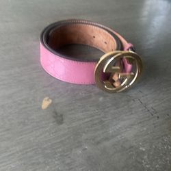 Pink Gucci Belt