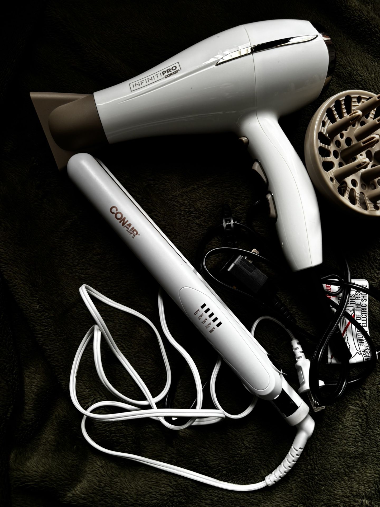 Hair Styling Set — Infiniti Pro Conair Hair Dryer + Conair Hair Straightener