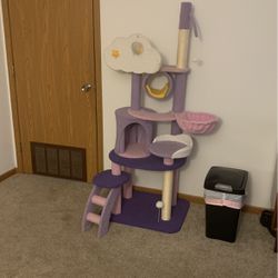 Cat Tree, Purple And Pink