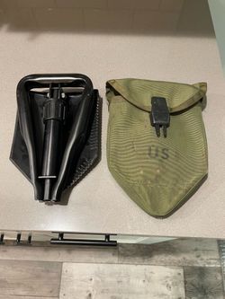U.S Military Issued Trifold Shovel And Case From Vietnam