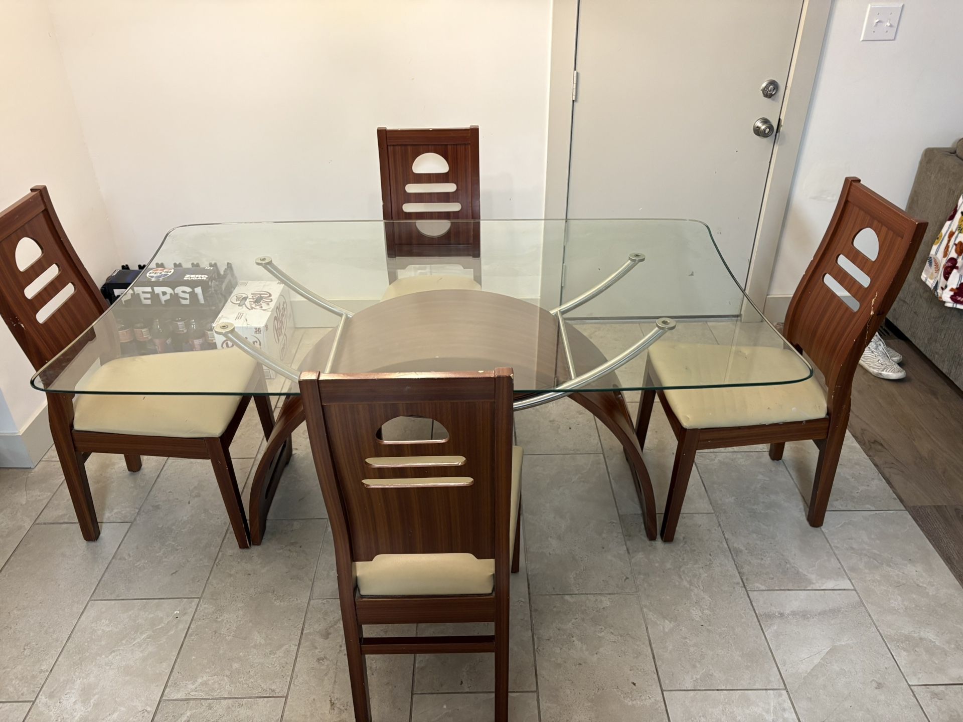 Glass Rectangle Dinning Table