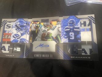 KENNETH WALKER III AUTO VAULT RPA RC 2022 PLAYBOOK ROOKIE PATCH