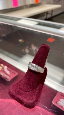 14k White Gold Size 9 Mens Wedding Band