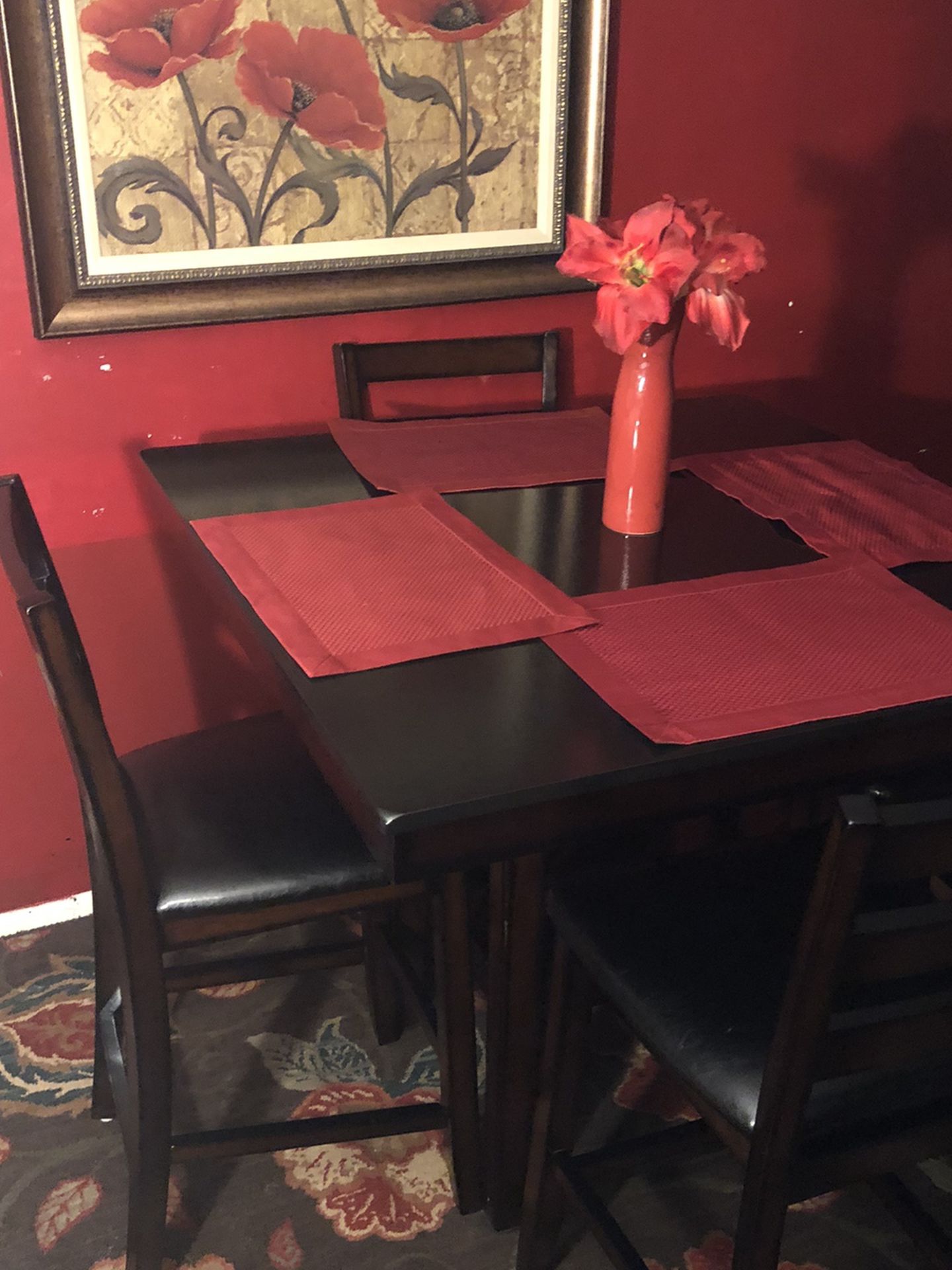 Counter Height Table W/4 Chairs