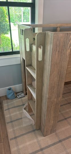 Solid wood low loft bed