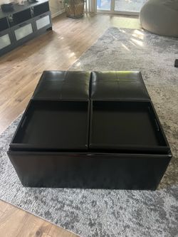 Leather Ottoman