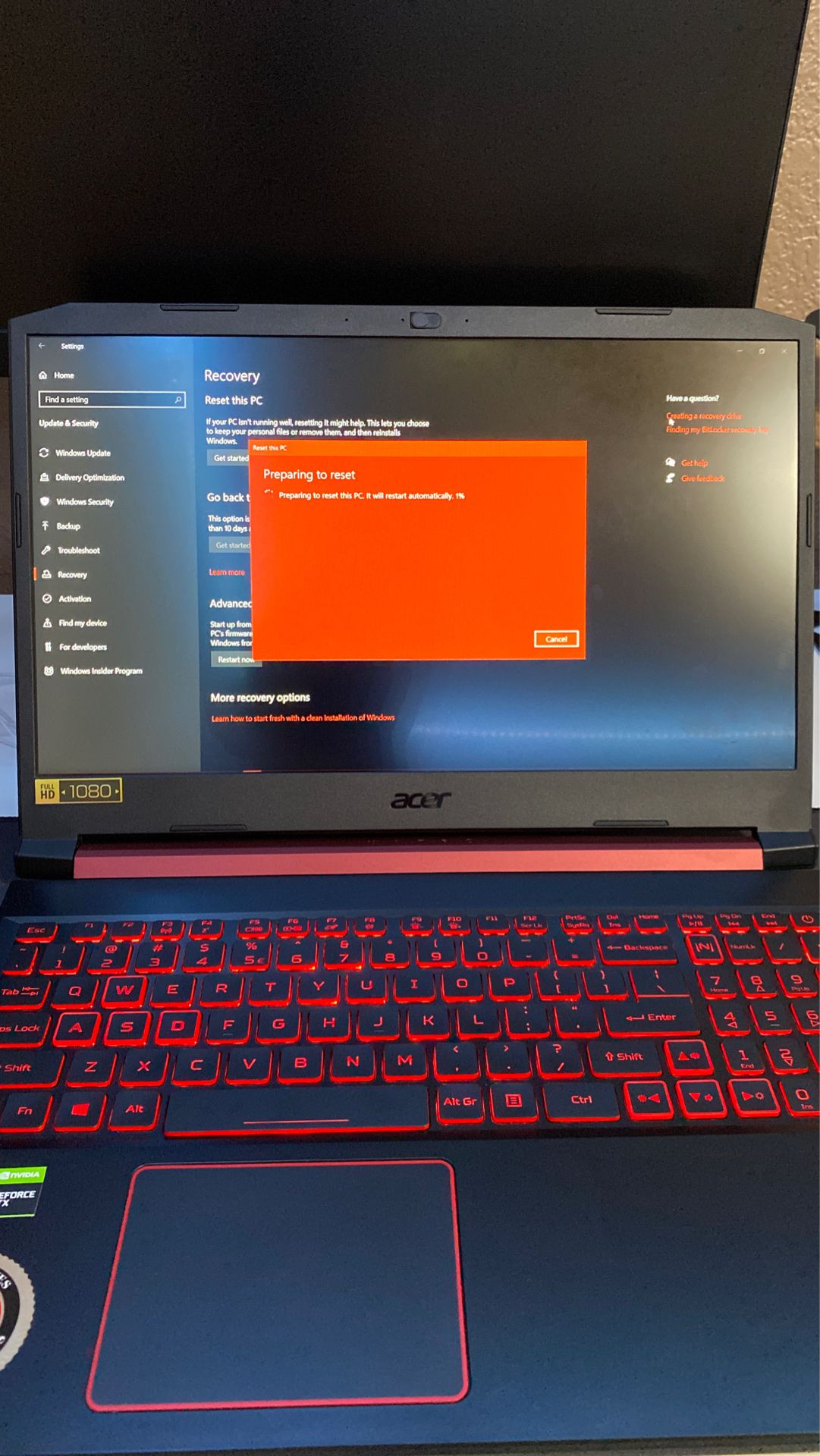 Gaming Laptop (Acer Nitro 5)