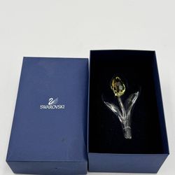 Swarovski Crystal Yellow Tulip Flower SCS 657335 Member Gift 2004 Orig Box