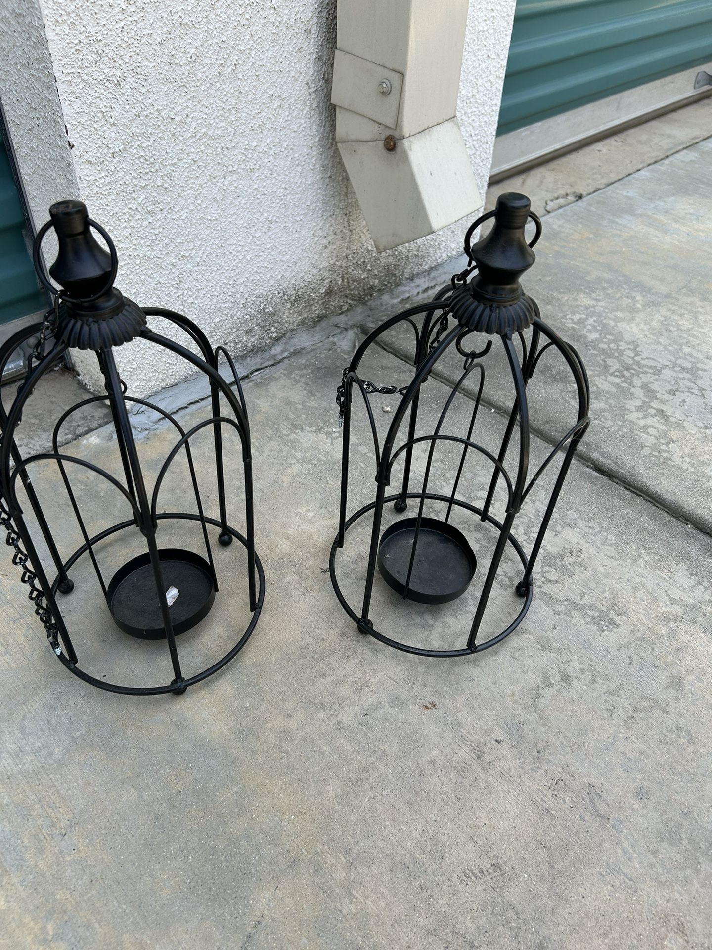 12” Hanging Candle Holders Set Of 2