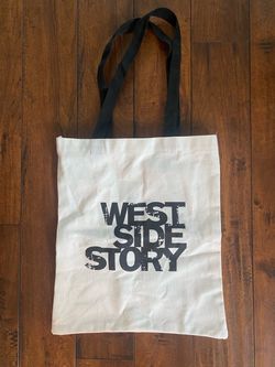 “West Side Story” Canvas Tote Bag 13.5x16.5” Straps 10”