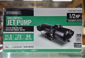 Everbilt 1/2 HP Shallow Well Jet Pump 1011677535